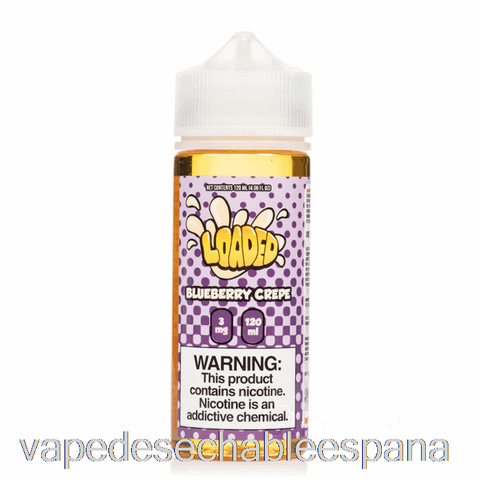 Vape Desechable España Crepe De Arándanos - E-líquido Cargado - Vapores Despiadados - 120ml 0mg